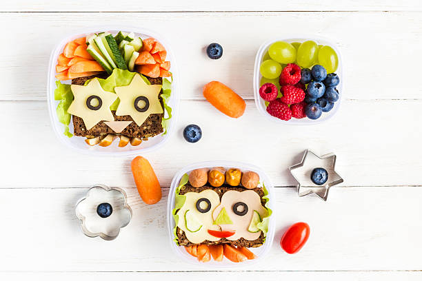 istock School lunch box for kids. Top view, flat lay 592386420