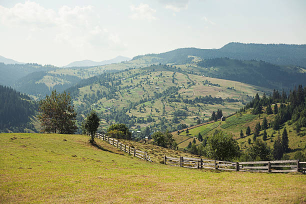istock Small settlement mountain Rural nature 592386936