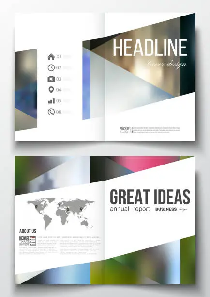 Vector illustration of Set of business templates for brochure, magazine, flyer, booklet or