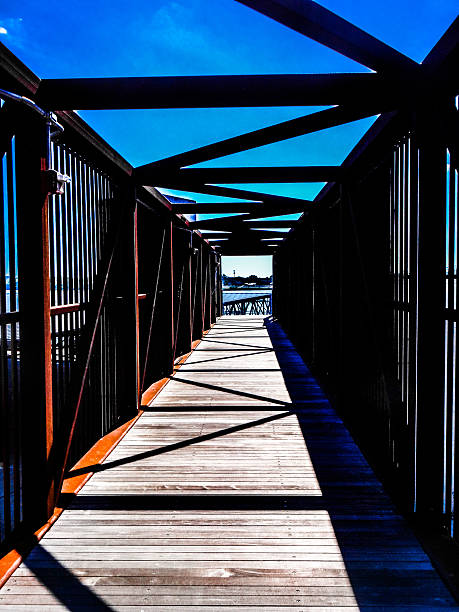 istock Bridge of rusted steel 592390166