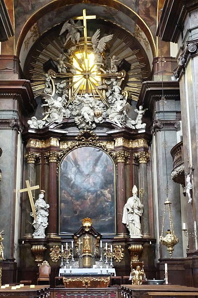 istock Interior of a church in Prague 592394122