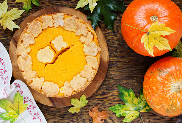 istock Pumpkin Pie on Thanksgiving Day feast. 592394228