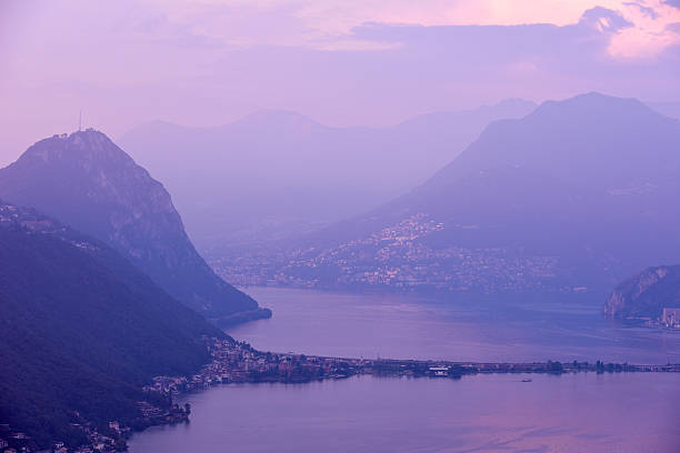 istock View at lake of Lugano at sunset 592394990