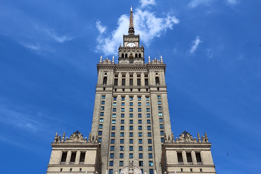 Warsaw, Poland - landmark architecture. Palace of Culture and Science.