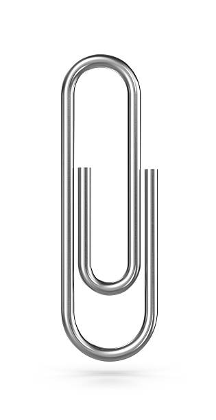 istock Metallic Paperclip on White 592396560