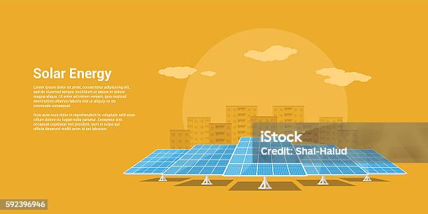 Solar Energy Concept Stock Illustration - Download Image Now - Solar Panel, Solar Energy, Sun