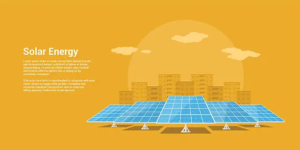 Vector illustration of solar energy concept