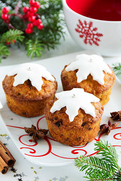 istock Pumpkin and carrot muffins on New Year's table. 592399936