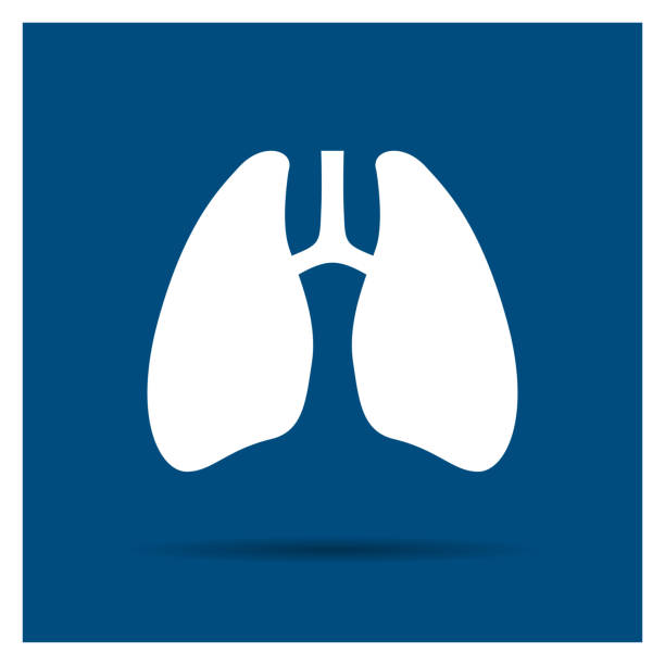 illustrazioni stock, clip art, cartoni animati e icone di tendenza di icona dei polmoni astratti vettoriali - polmone