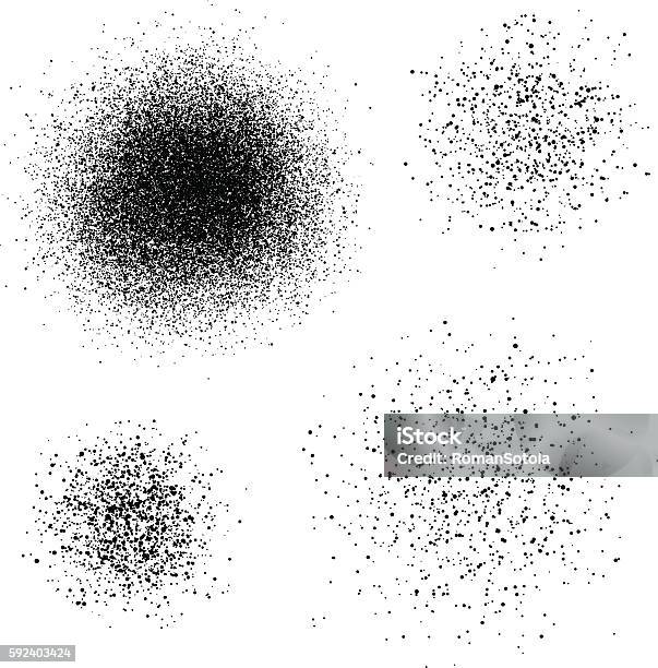 Paint Splash Spray Black Stock Illustration - Download Image Now - Splattered, Grunge Image Technique, Vector