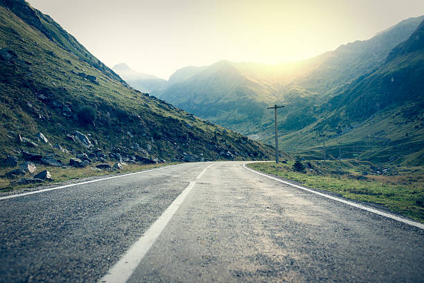 istock Road in muntains - Transfagarasan highway 592404212