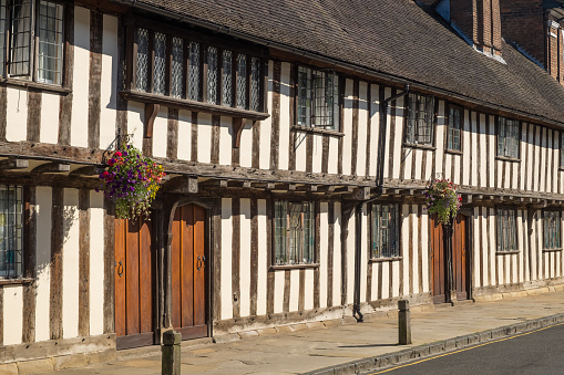 Medieval timber-framed houses in Church Street, Stratford-upon-Avon, England