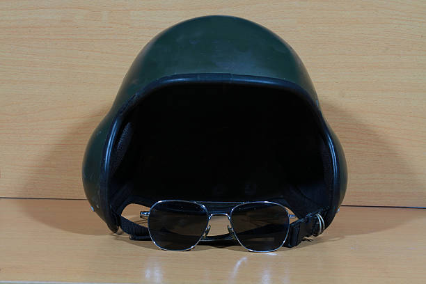 istock The Army helicopter pilot helmet. 592407684