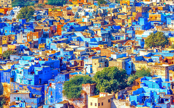 jodhpur, błękitne miasto radżastanu, indie - mehrangarh zdjęcia i obrazy z banku zdjęć