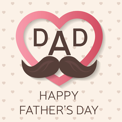 Happy Father's Day greeting card. Happy Father's Day poster. I love you dad. Vector illustration.