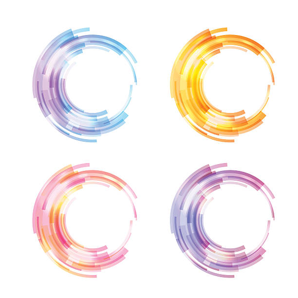 Abstract circle bright background vector art illustration