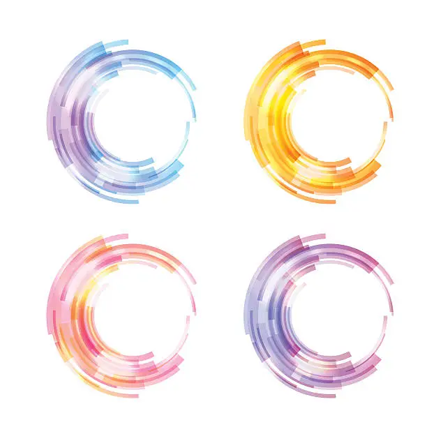 Vector illustration of Abstract circle bright background