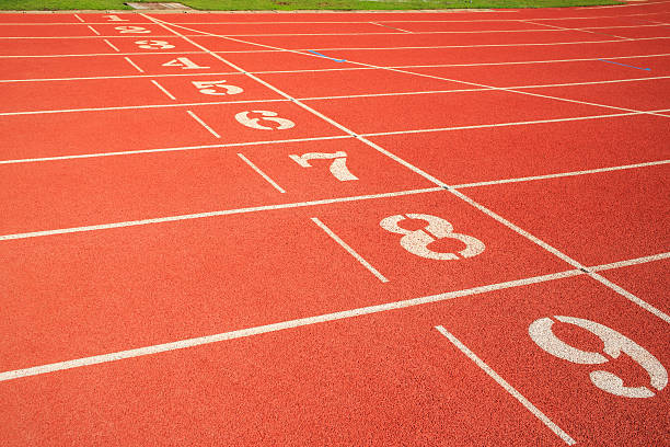 istock Numbered Running Tracks Of A Stadium 592644286