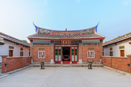 Ancient Qing dynasty time building in Beihai park.