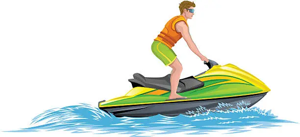 Vector illustration of Water scooter