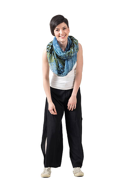 istock Spontaneous smiling woman and looking at camera leaning forward 592647018