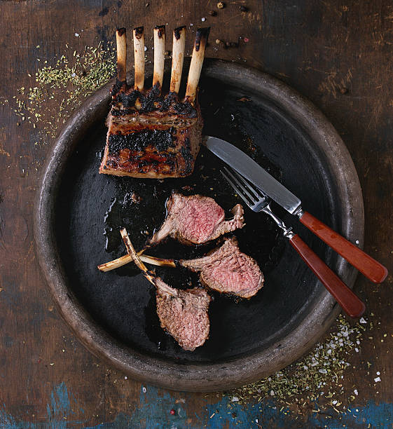 istock Grilled rack of lamb 592650226
