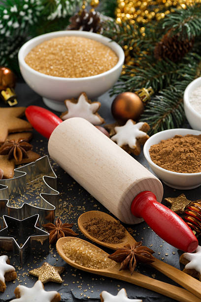 istock cookies and ingredients for Christmas baking, vertical 592652470
