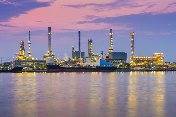 istock Petrol chemical refinery industry plant waterfront 592652612