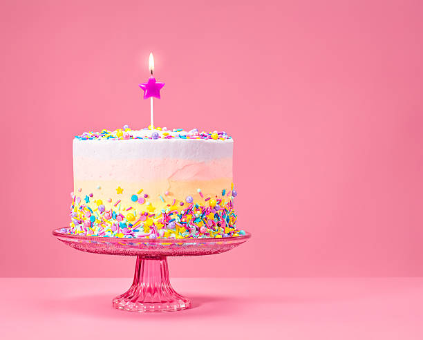 istock Colorful Birthday Cake with Sprinkles 592653156