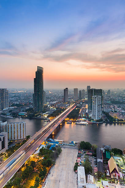 istock Aerial view, Bangkok city river 592654130