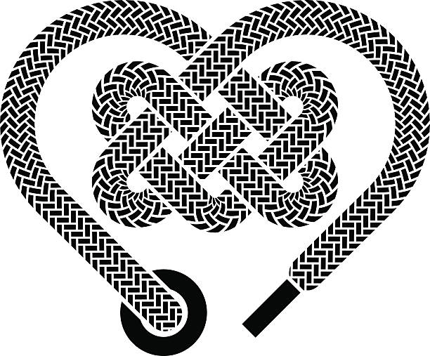 shoelace celtic heart black symbol shoelace celtic heart black symbol - illustration for the web celtic knot symbol of eternal love stock illustrations