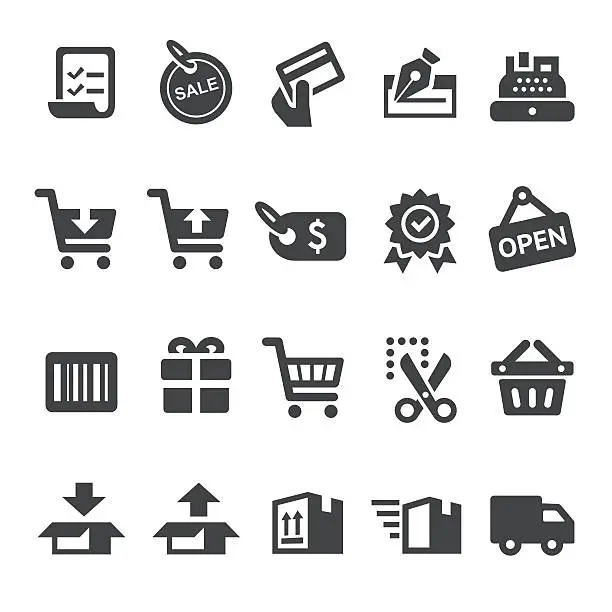 Vector illustration of Shopping and Buying Icons - Smart Series