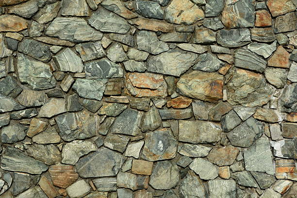 Rock wall portrait A rock wall shows layers and pattern in the design. stone wall stone wall crag stock pictures, royalty-free photos & images