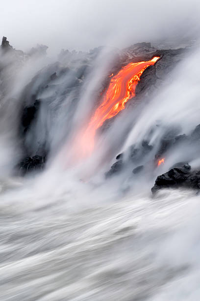 istock Lava Ocean Entry, Kilauea, Hawaii 592668430