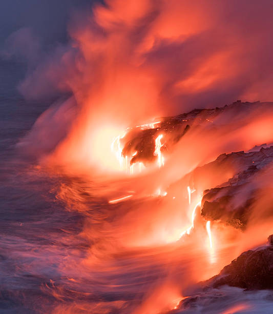 istock Lava Ocean Entry, Kilauea, Hawaii 592668820