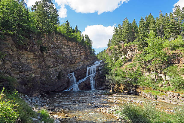 istock Waterton Cameron Waterfall in August with low water 592668840