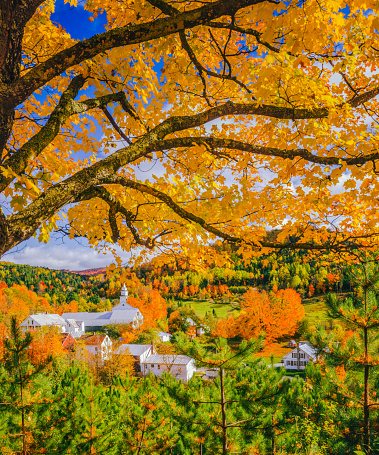 Autumn had come to the village of Topsham Four Corners, Vermont
