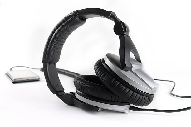 istock Professional earphones with a player 592670562