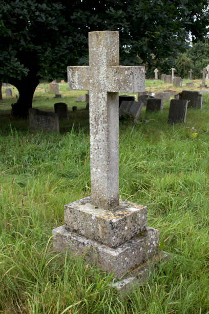 istock Tombstone Grave in a Church Graveyard 592670762