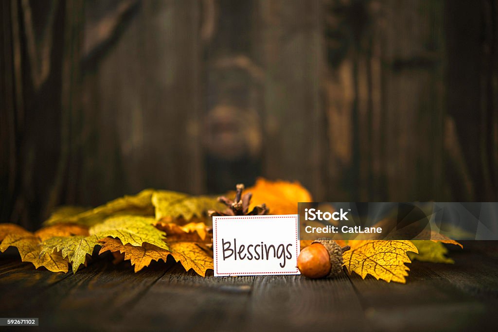 Fall Background Message Fall Leaves Background With Blessings Message Stock Photo - Download ...