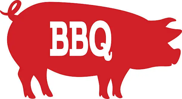 Vector illustration of BBQ Pig