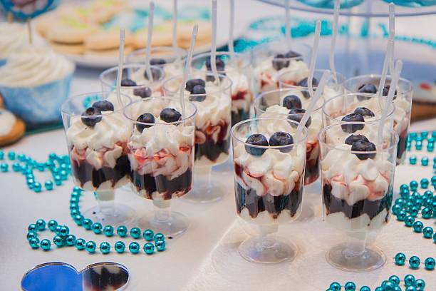 istock Candy bar on wedding ceremony with different candies 592673992