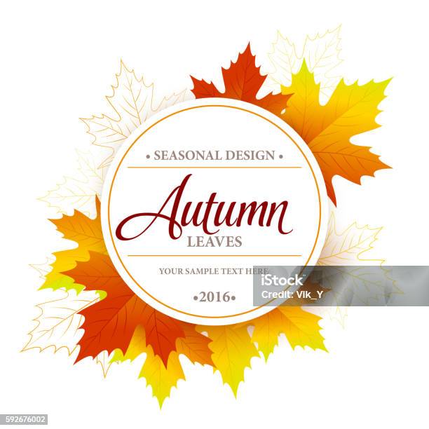 Herbst Verkauf Saisonale Banner Oder Posterdesign Stock Vektor Art und mehr Bilder von Herbst - Herbst, Ausverkauf, Spruchband