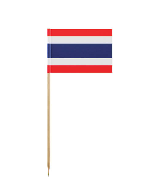 Tiny Thai Flag on a Toothpick