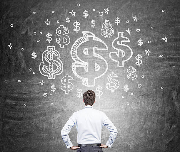 istock Financial growth concept, dollar sketch 592677582