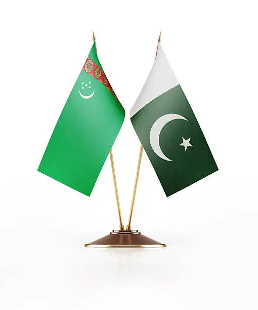 Photo of Miniature Flag of Turkmenistan and Pakistan