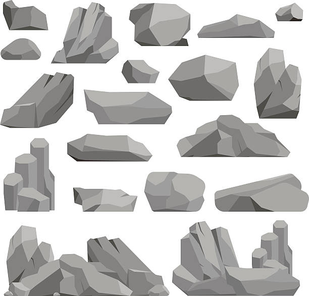 ilustrações de stock, clip art, desenhos animados e ícones de rocks and stones vector illustration - rock stone stack textured