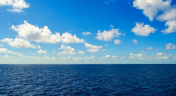 istock Horizon in the sea with clear skies. 592679236