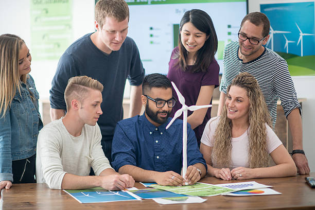 istock Company Investing in Wind Turbines 592680540