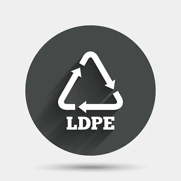 Vector illustration of Ld-pe sign icon. Low-density polyethylene.